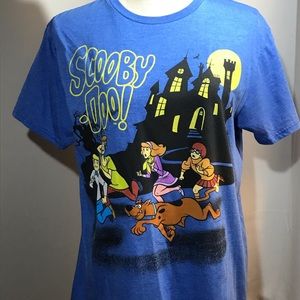 Scooby Doo and the Gang Round Neck Blue Tee Size M